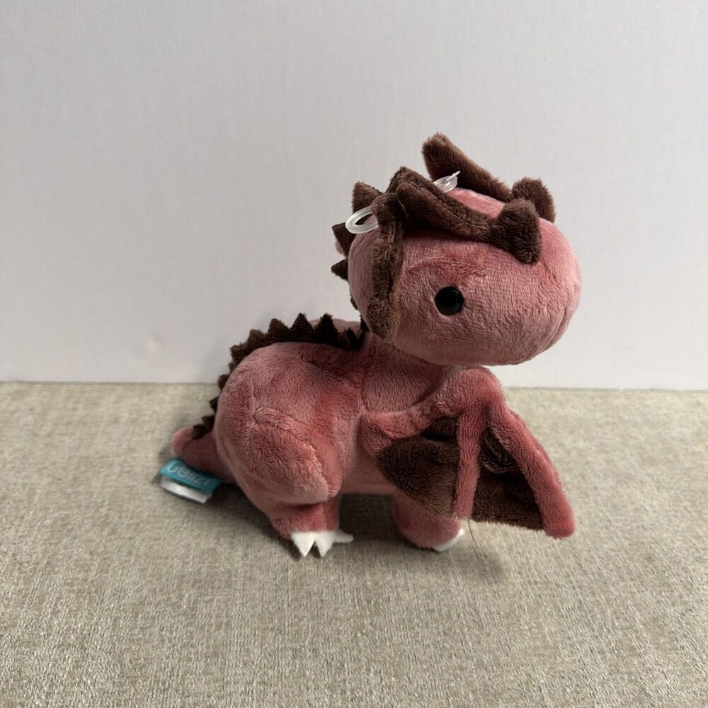 Bellzi Mini Draggi The Fire Dragon Plush Small Stuffed Animal 6" Red Bendable